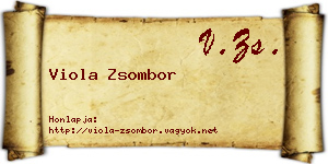 Viola Zsombor névjegykártya